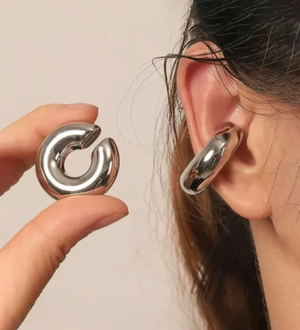 Ear cuff plateado