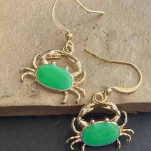 Aretes de cangrejo verdes