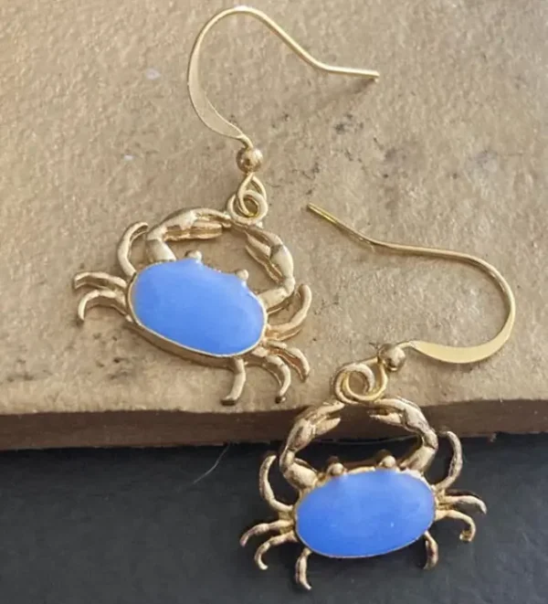 Aretes de cangrejo azules